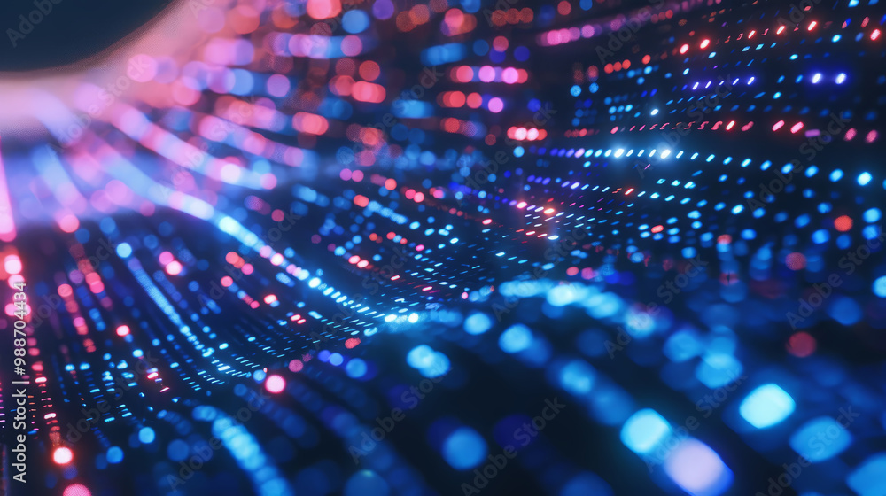 Dynamic AI data flow background with streams of light Dynamic AI data flow background with streams of light