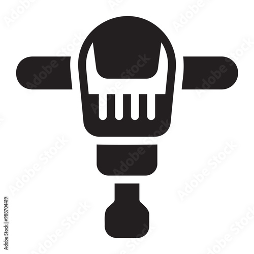jackhammer glyph icon