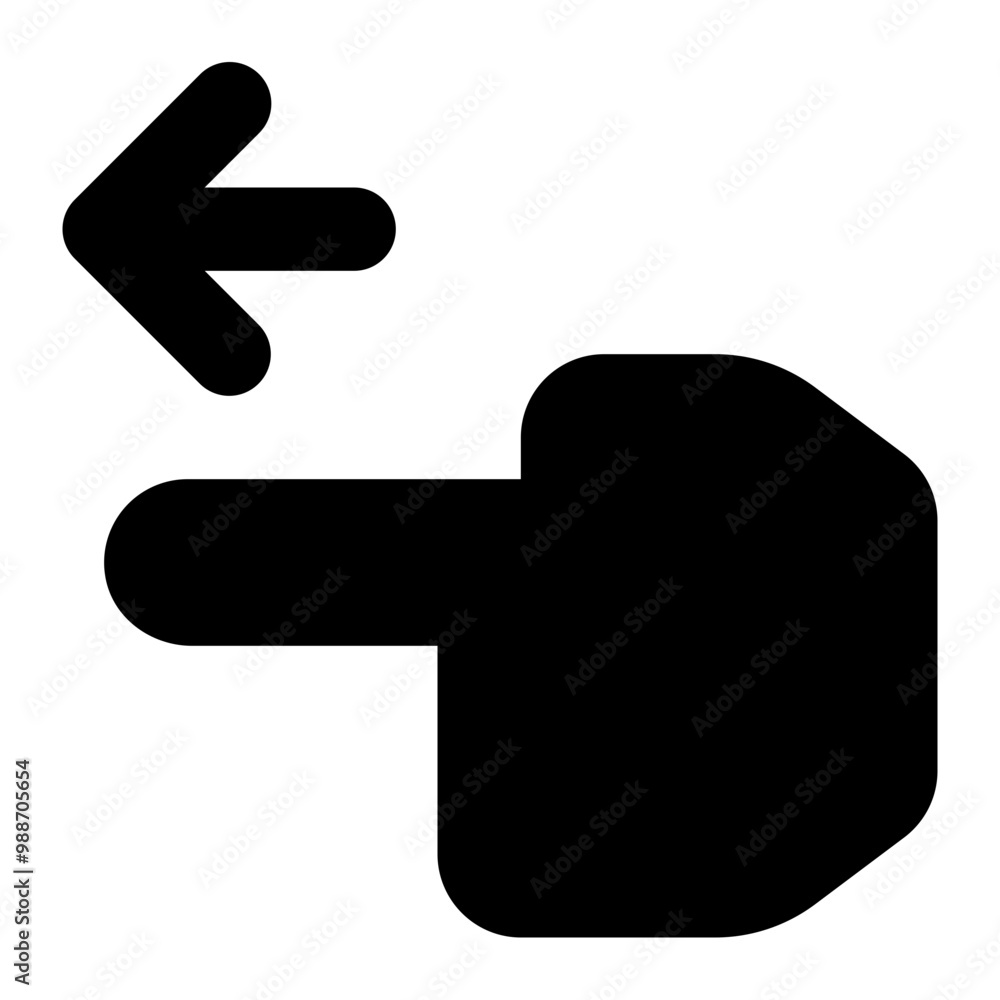 Hand Pointing Left Arrow Swipe Left Icon Hand Pointing Left Arrow Swipe Left Icon