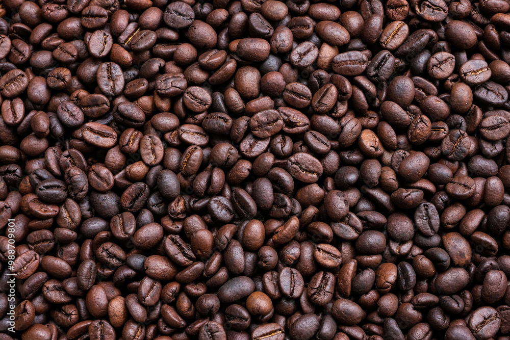 Obraz premium Roasted coffee beans for background