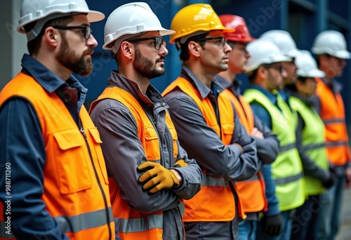 Team of Construction Workers in Safety Gear.