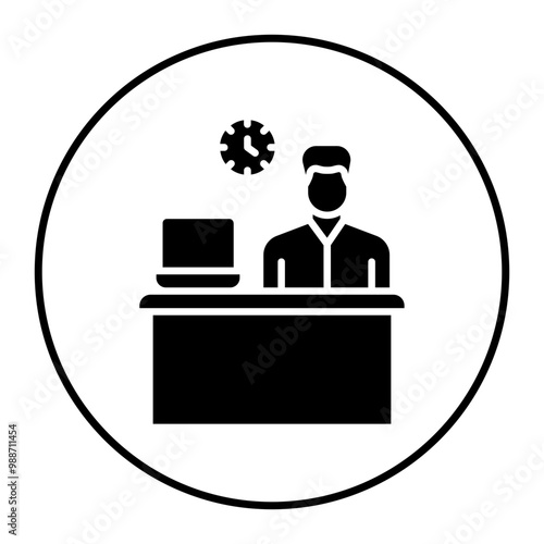 Busy Man vector icon. Can be used for Business Training iconset.