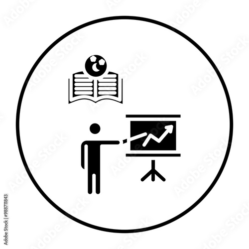 Evening Class vector icon. Can be used for Business Training iconset.