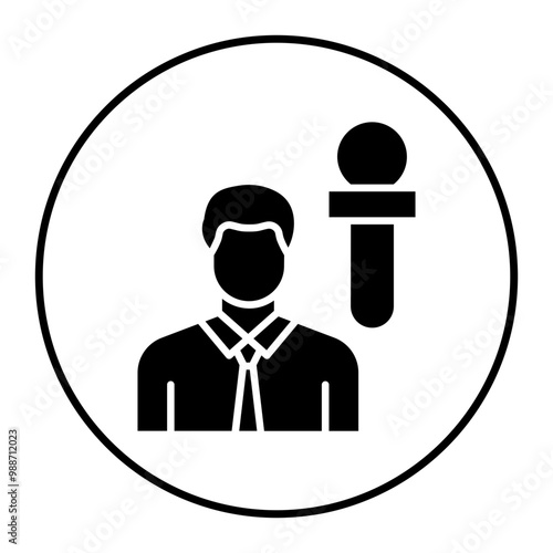 Presenter Male vector icon. Can be used for Business Training iconset.