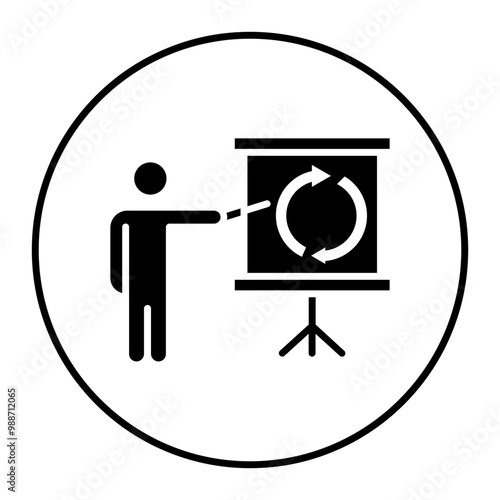 Refresher Training vector icon. Can be used for Business Training iconset.