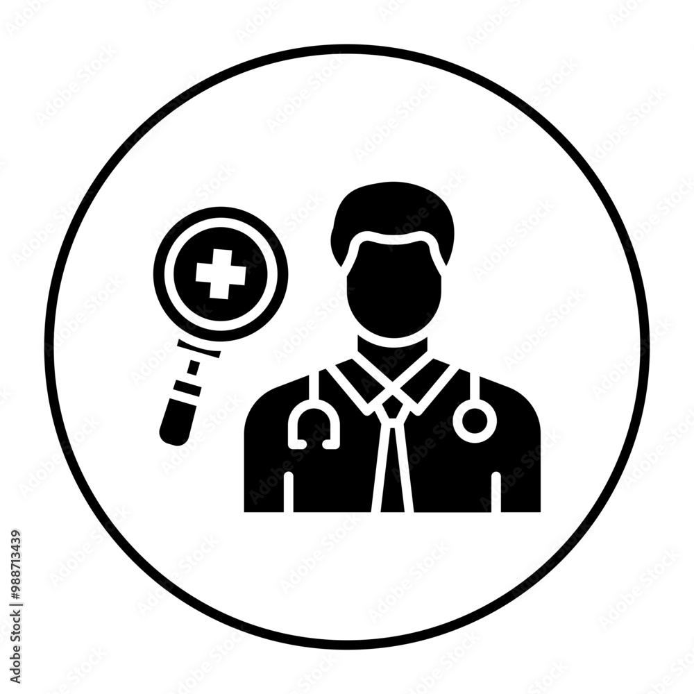 Dermatologist Male vector icon. Can be used for Skincare iconset. Dermatologist Male vector icon. Can be used for Skincare iconset.