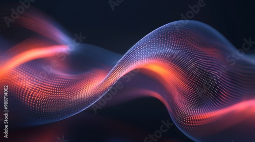 A creative depiction of curve tension in Bezier curves, illustrating how the position of control points can create tight or loose curves in a dynamic, flowing design