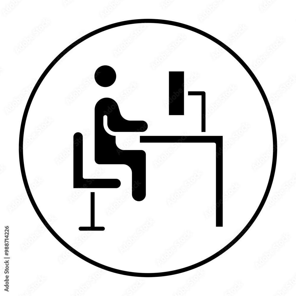 Sitting Position vector icon. Can be used for Comfort iconset. Sitting Position vector icon. Can be used for Comfort iconset.