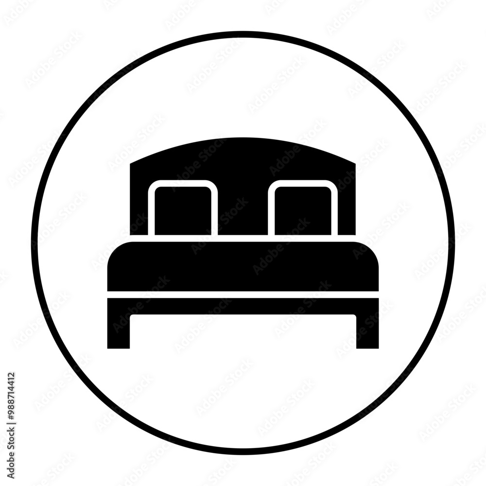 Bed vector icon. Can be used for Comfort iconset. Bed vector icon. Can be used for Comfort iconset.