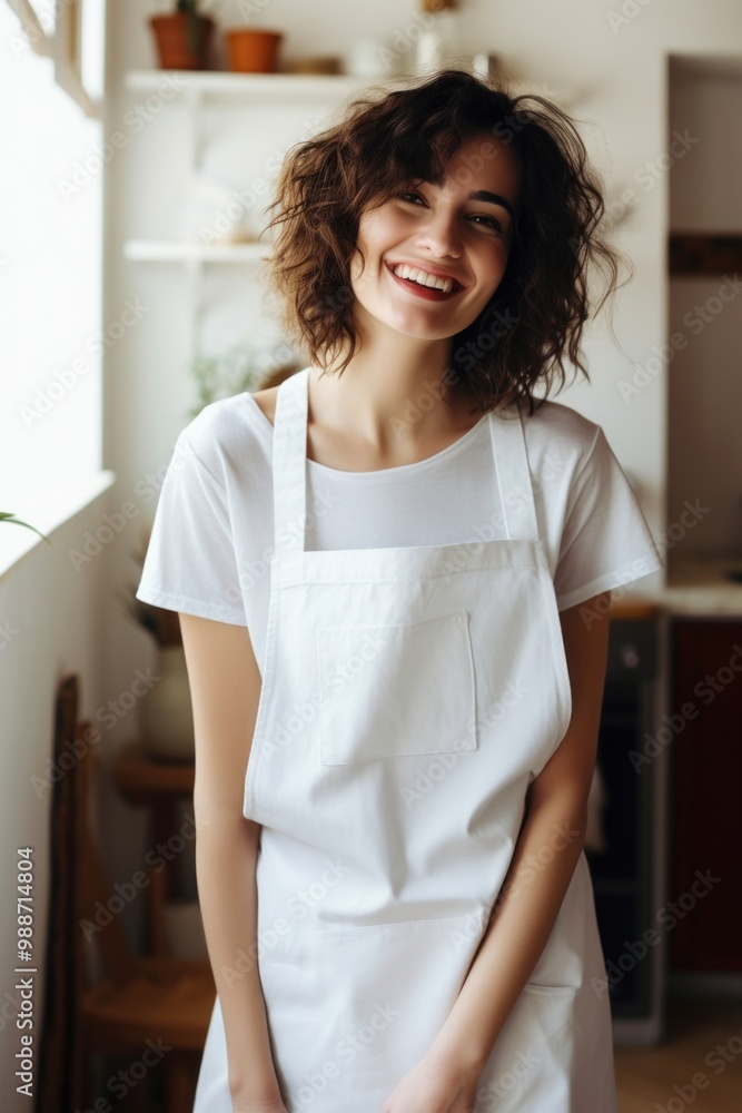 Apron smile white happy. Apron smile white happy.