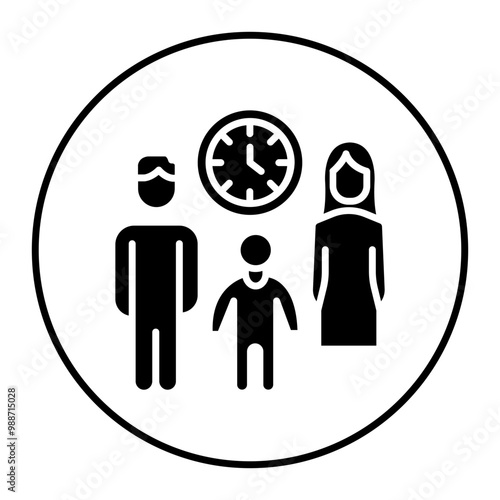 Family Time vector icon. Can be used for Home Based Business iconset.