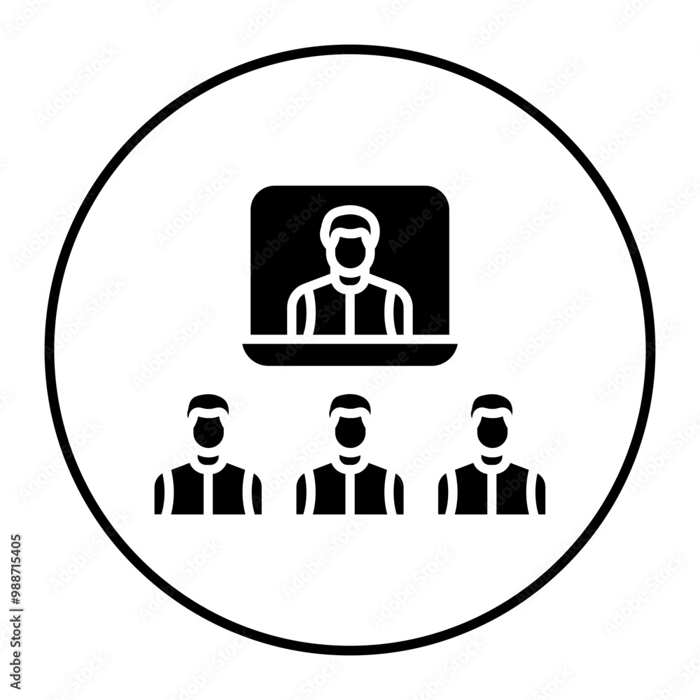 Video Conference vector icon. Can be used for Home Based Business iconset. Video Conference vector icon. Can be used for Home Based Business iconset.