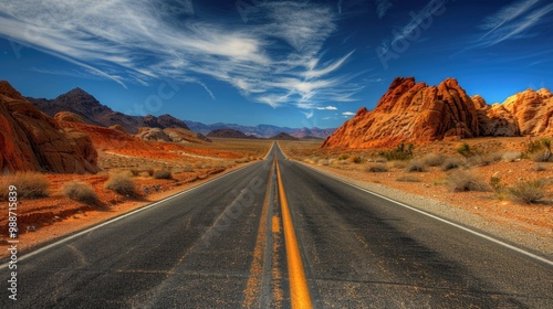 Canyon Road: Majestic Desert Landscape Scenic Highway in Utah