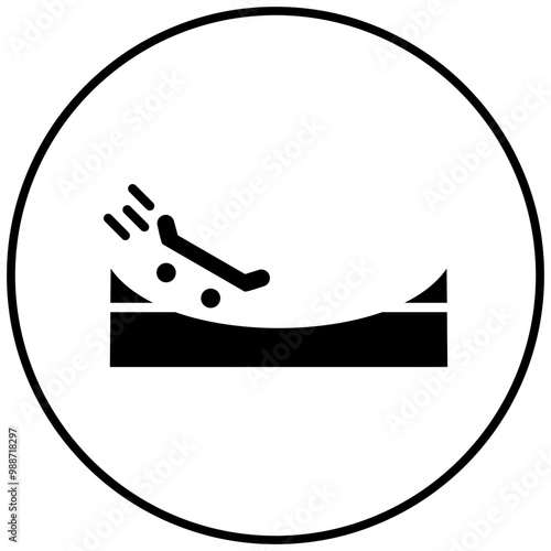 Skate Park vector icon. Can be used for Outdoor Fun iconset.