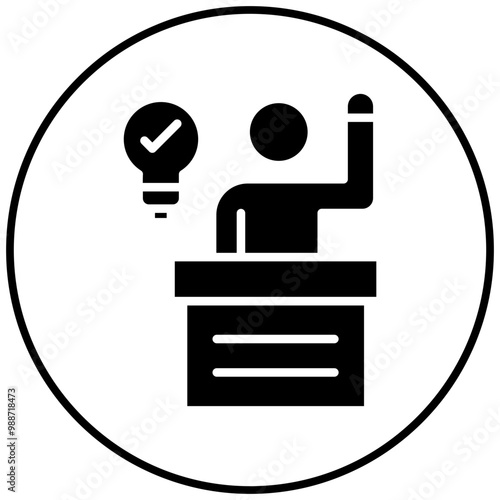 Assertiveness vector icon. Can be used for Personality Traits iconset.