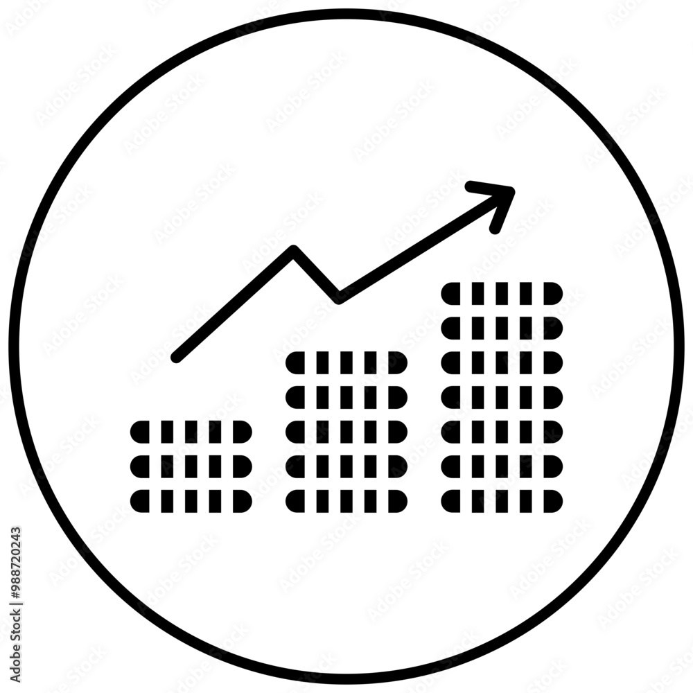 Sales Growth vector icon. Can be used for Business Analytics iconset. Sales Growth vector icon. Can be used for Business Analytics iconset.