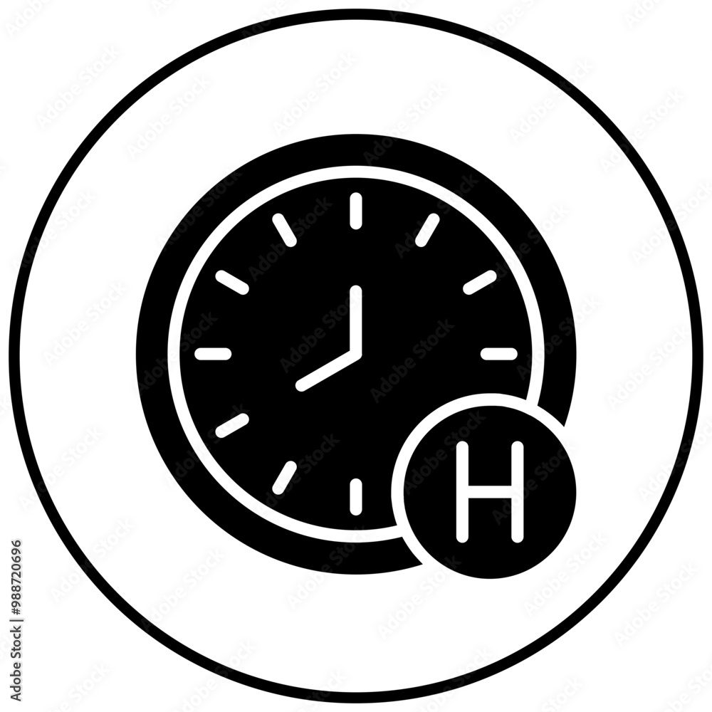 Hours vector icon. Can be used for Contact Us iconset. Hours vector icon. Can be used for Contact Us iconset.