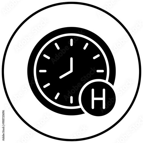 Hours vector icon. Can be used for Contact Us iconset.