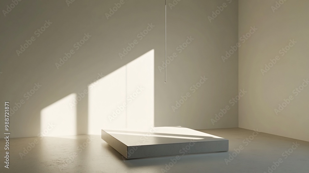 Fototapeta premium Minimalist Isometric 3D Room with Natural Light