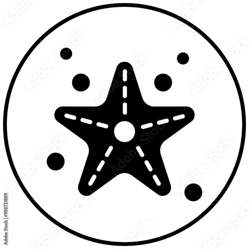 Starfish vector icon. Can be used for Coastline iconset.