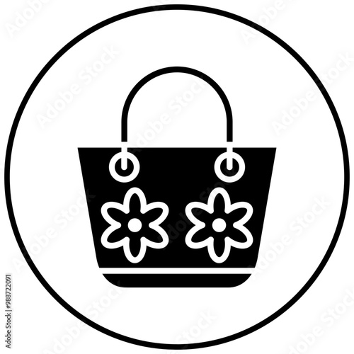 Beach Bag vector icon. Can be used for Coastline iconset.