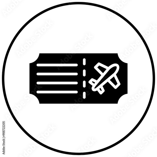 Airline Ticket vector icon. Can be used for Hajj Pilgrimage iconset.