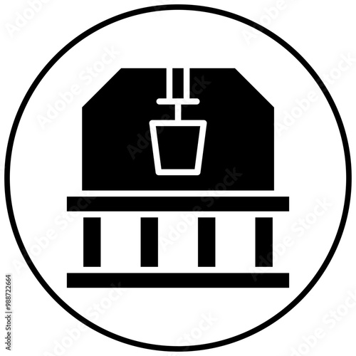 Zamzam Well vector icon. Can be used for Hajj Pilgrimage iconset.