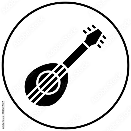 Mandolin vector icon. Can be used for Italy iconset.