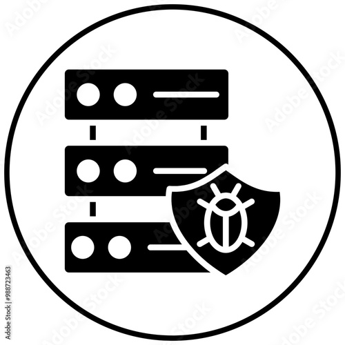 Corrupted Database vector icon. Can be used for Corruption iconset.