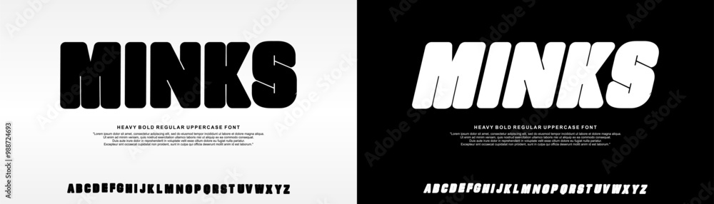 Modern uppercase Bold Heavy Font. Typography urban style alphabet fonts for fashion, sport, technology, digital, movie, logo design, vector illustration.