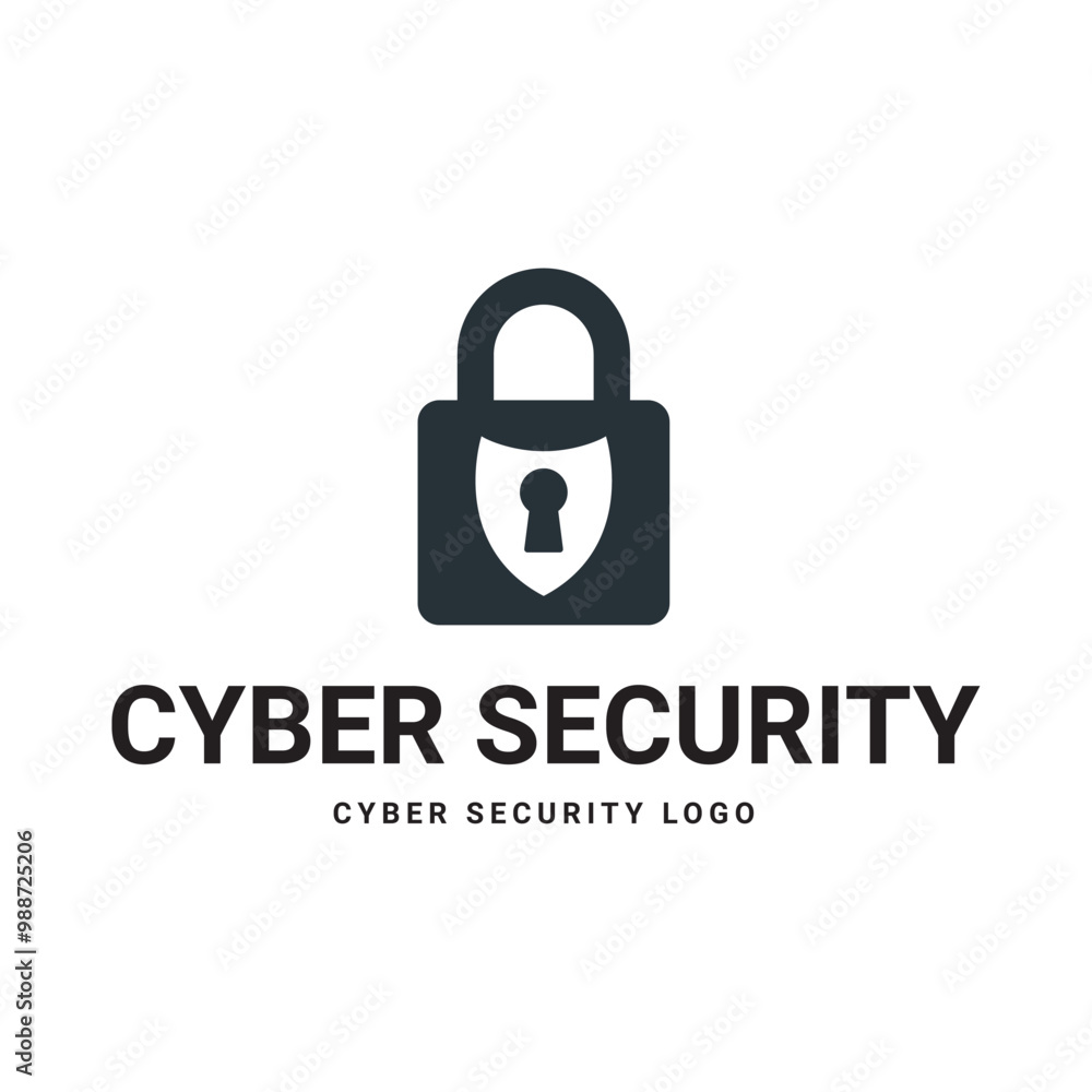 Cyber Security Logo or badge for technology and security company. Cyber Security Logo or badge for technology and security company.