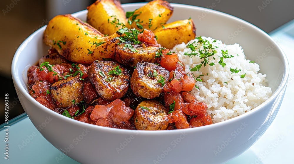 Delicious Plantain Dish with Rice Delicious Plantain Dish with Rice