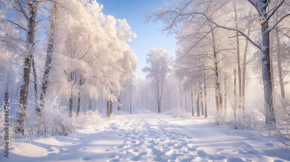 winter landscape with trees and snow winter landscape with trees and snow