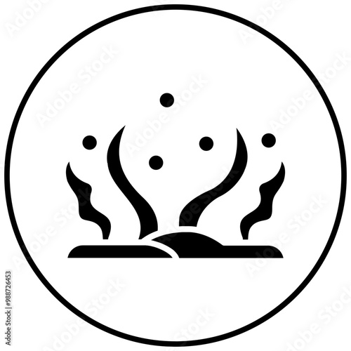 Seaweed vector icon. Can be used for Ocean iconset.