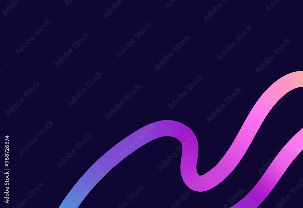 Neon Color Gradient squiggle lines. Scribble stripe with wavy elements. Abstract organic dynamic colorful Sshapes on dark background. Neon Color Gradient squiggle lines. Scribble stripe with wavy elements. Abstract organic dynamic colorful Sshapes on dark background.