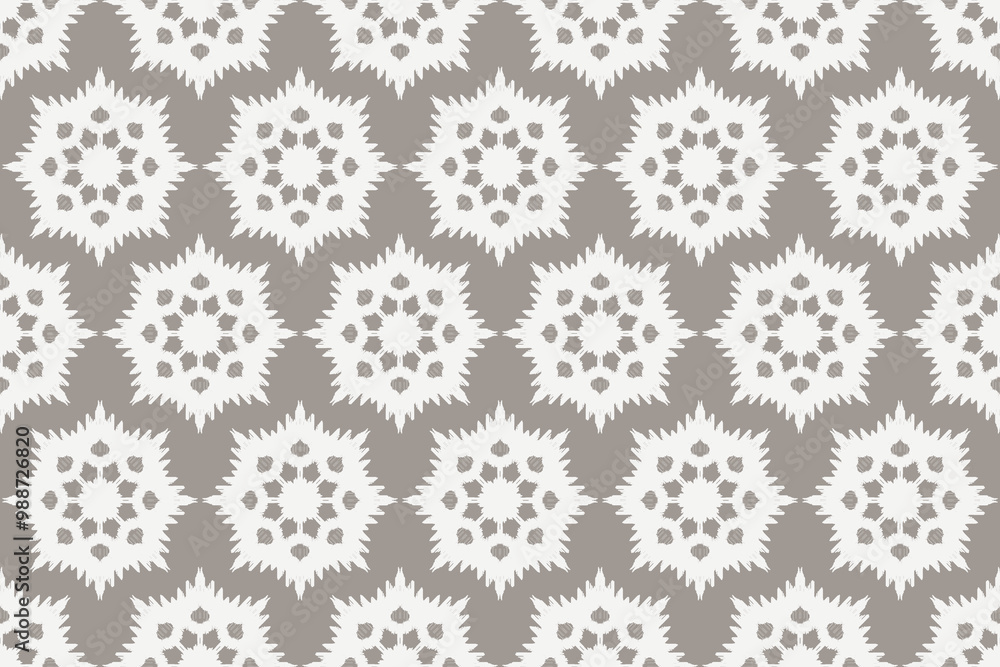 Motifs Ikat floral embroidery background.geometric ethnic oriental pattern traditional.Aztec-style abstract vector illustration. design for texture, fabric, clothing, wrapping, decoration Motifs Ikat floral embroidery background.geometric ethnic oriental pattern traditional.Aztec-style abstract vector illustration. design for texture, fabric, clothing, wrapping, decoration