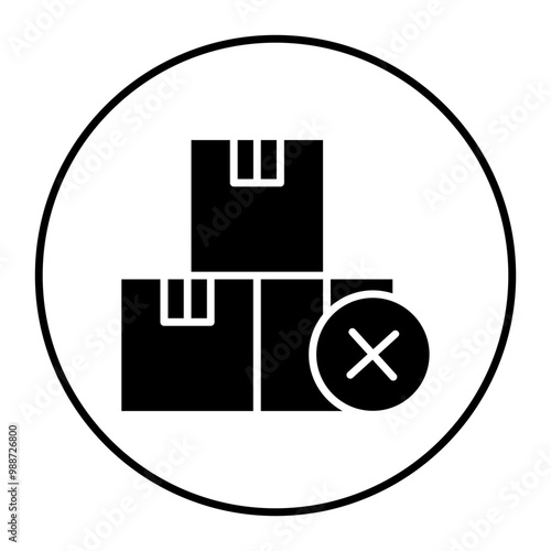 Out Of Stock vector icon. Can be used for Warehouse iconset.