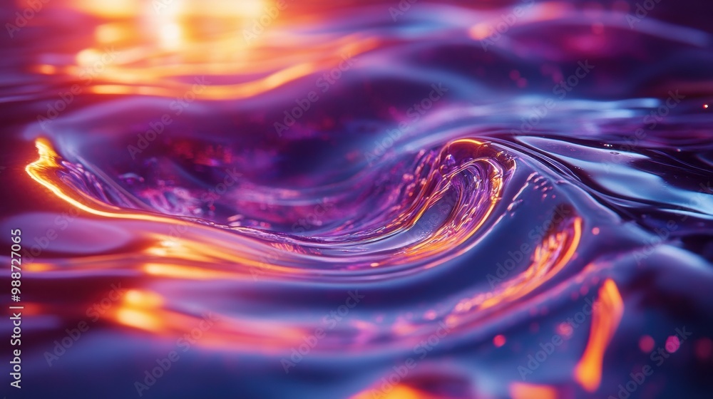 Abstract Liquid Surface with Vivid Colors Abstract Liquid Surface with Vivid Colors