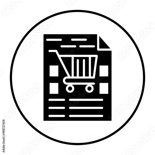 Shopping List vector icon. Can be used for Supermarket iconset.