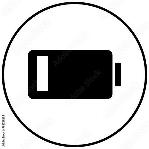 Low Battery vector icon. Can be used for Battery and Power iconset.