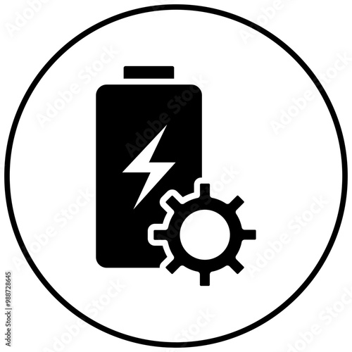 Setting vector icon. Can be used for Battery and Power iconset.