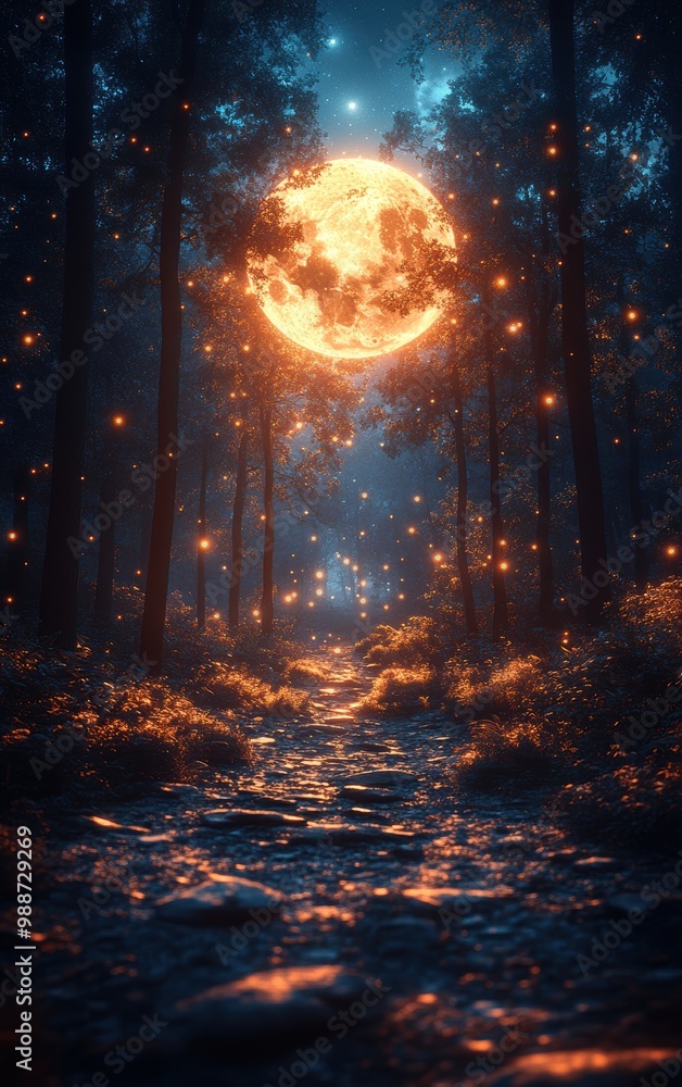 Enchanted Forest Path Under the Moon Enchanted Forest Path Under the Moon