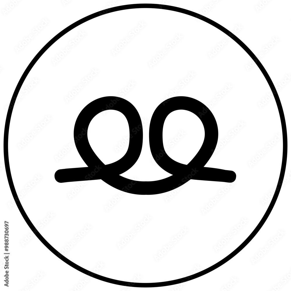 Pretzel vector icon. Can be used for Oktoberfest iconset. Pretzel vector icon. Can be used for Oktoberfest iconset.