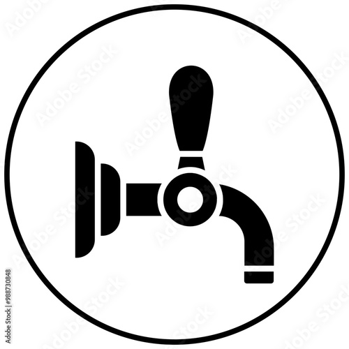 Beer Tap vector icon. Can be used for Oktoberfest iconset.