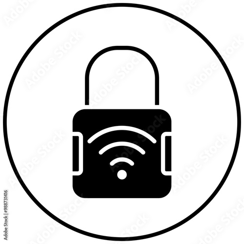 Smart Lock vector icon. Can be used for Biometrics iconset.