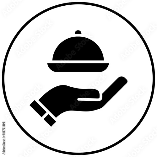 Custom Catering vector icon. Can be used for Bowling iconset.