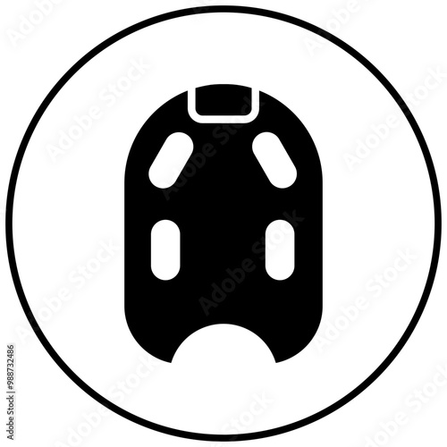 Kick Board vector icon. Can be used for Beach Resort iconset.