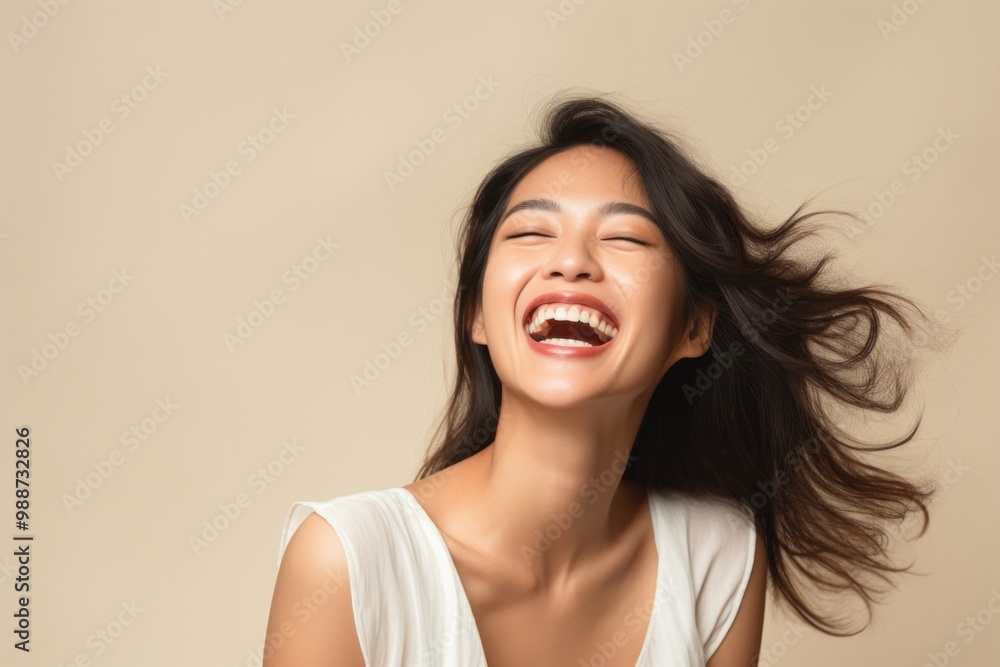 Thai woman laughing smile adult. Thai woman laughing smile adult.