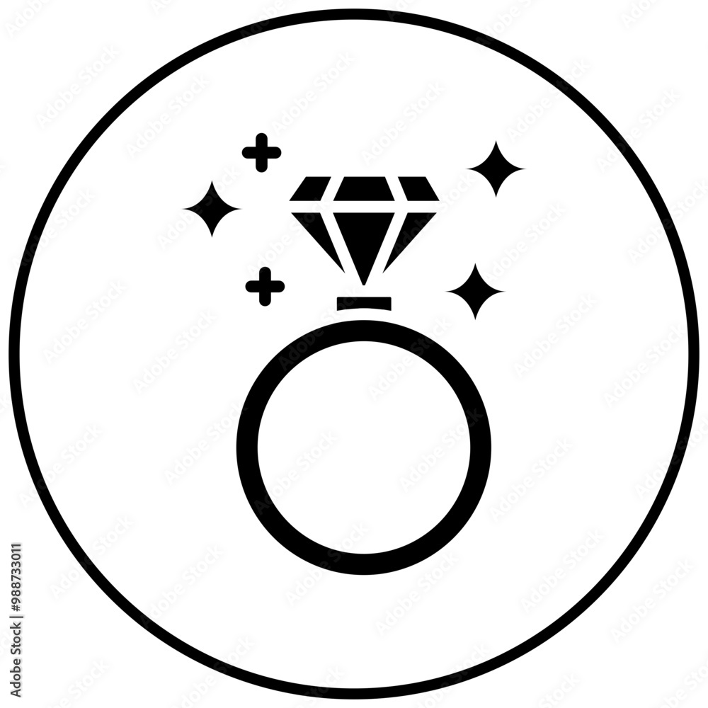 Diamond Ring vector icon. Can be used for Luxury iconset. Diamond Ring vector icon. Can be used for Luxury iconset.