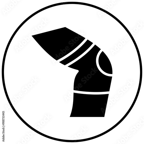 Knee Pad vector icon. Can be used for Volleyball iconset.